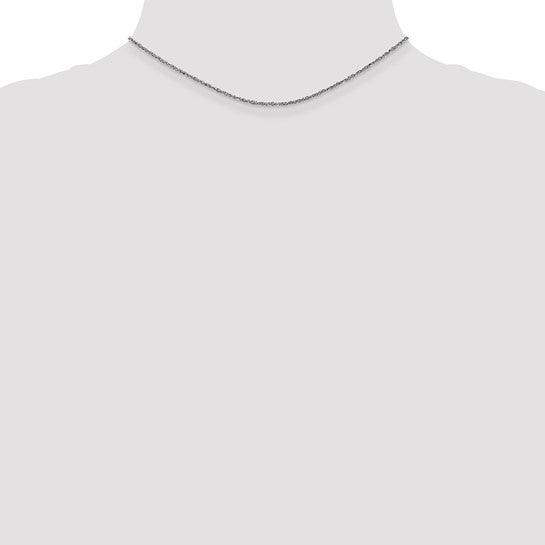 14K White Gold 14" 1.7mm Ropa Chain