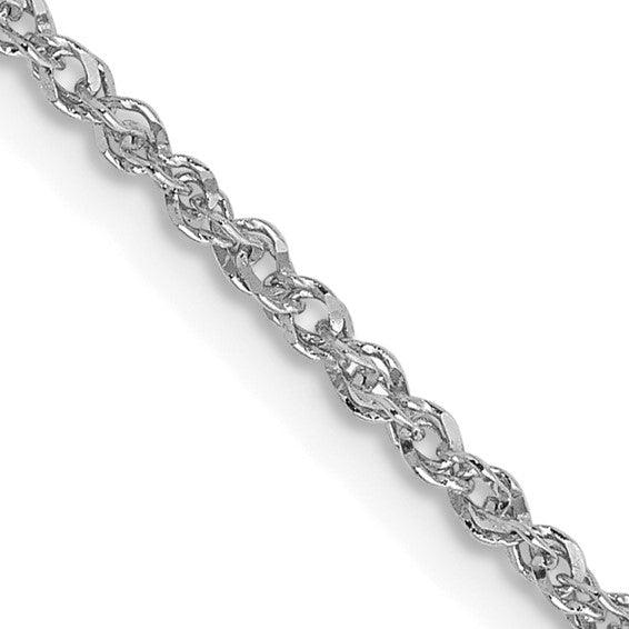 14K White Gold 14" 1.7mm Ropa Chain