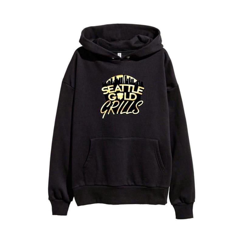 Black & Gold Seattle Gold Grills Sweat Suit - Seattle Gold Grillz