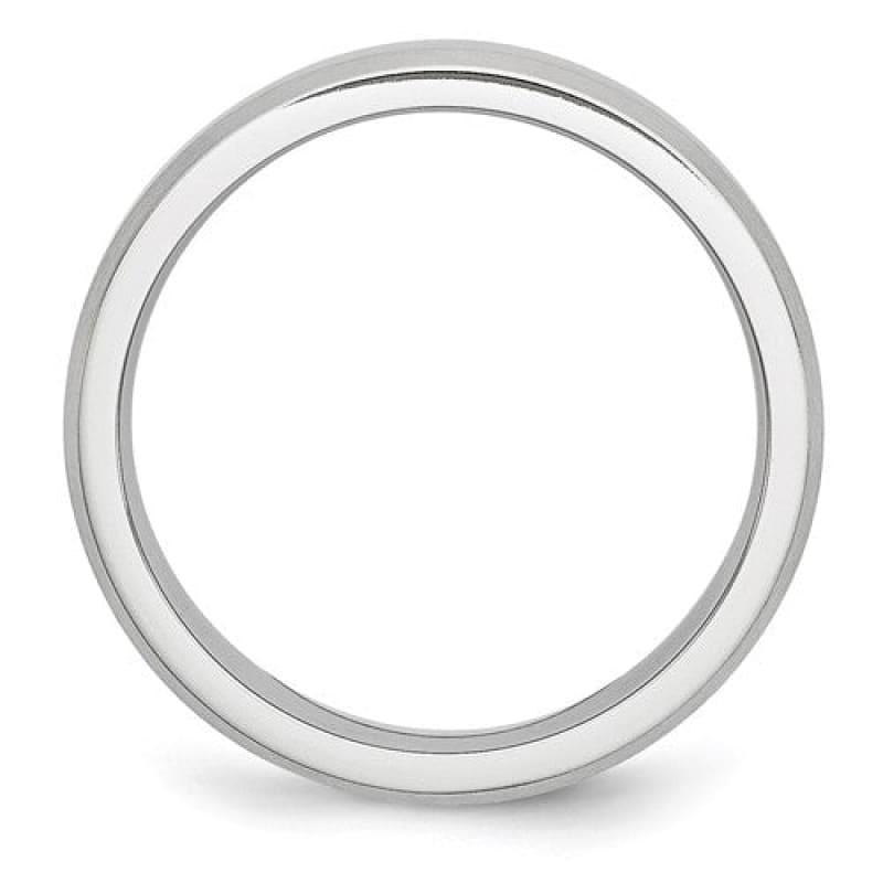 Cobalt Beveled Edge All Satin 6mm Band - Seattle Gold Grillz