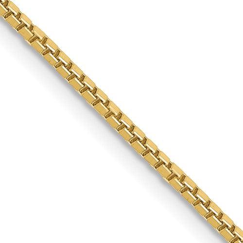 Gold 1.30mm Box Chain - Seattle Gold Grillz
