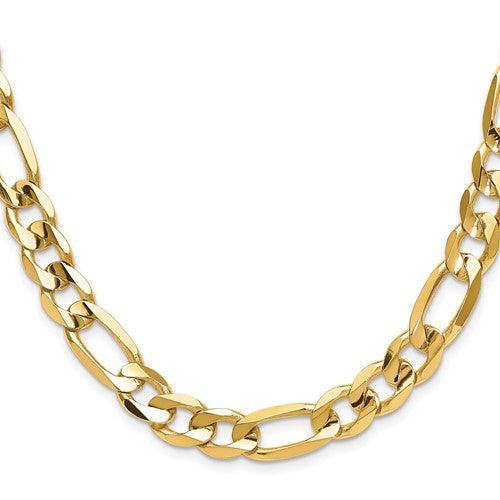 Gold 10mm Light Concave Figaro Chain - Seattle Gold Grillz