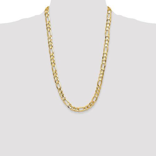 Gold 10mm Light Concave Figaro Chain - Seattle Gold Grillz