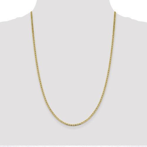 Gold 2.4mm Flat Anchor Chain - Seattle Gold Grillz