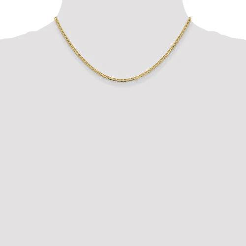 Gold 2.4mm Flat Anchor Chain - Seattle Gold Grillz