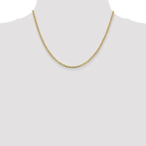 Gold 2.4mm Flat Anchor Chain - Seattle Gold Grillz