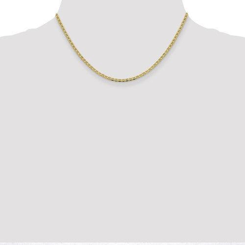 Gold 2.4mm Flat Anchor Chain - Seattle Gold Grillz