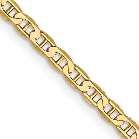 Gold 2.4mm Flat Anchor Chain - Seattle Gold Grillz