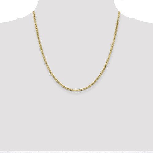 Gold 2.4mm Flat Anchor Chain - Seattle Gold Grillz