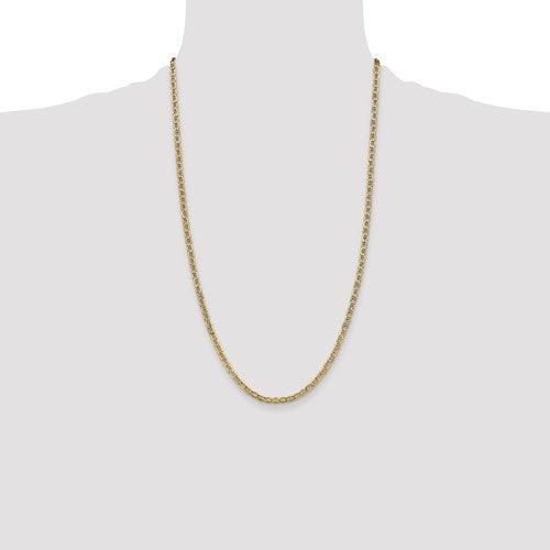 Gold 3.20mm Semi-Solid Anchor Chain - Seattle Gold Grillz