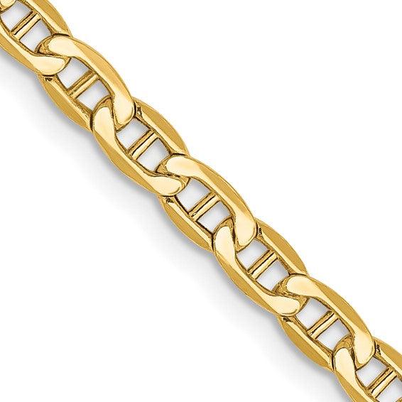 Gold 3.20mm Semi-Solid Anchor Chain - Seattle Gold Grillz