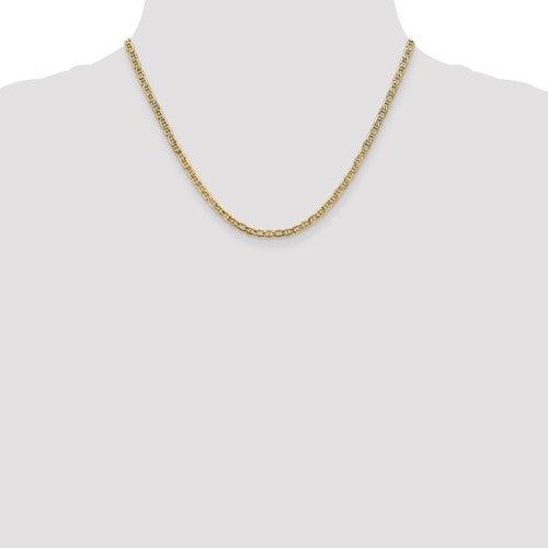 Gold 3.20mm Semi-Solid Anchor Chain - Seattle Gold Grillz