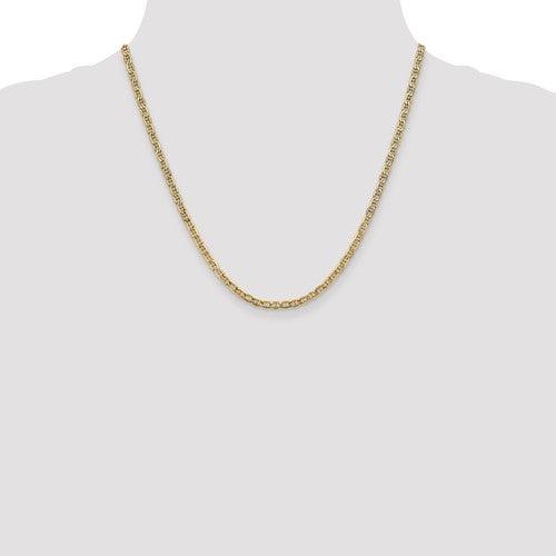 Gold 3.20mm Semi-Solid Anchor Chain - Seattle Gold Grillz