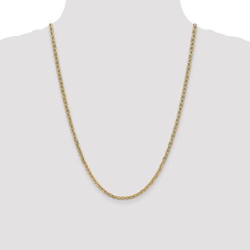 Gold 3.20mm Semi-Solid Anchor Chain - Seattle Gold Grillz