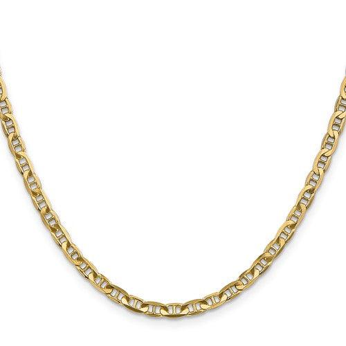 Gold 3.75mm Concave Anchor Chain - Seattle Gold Grillz