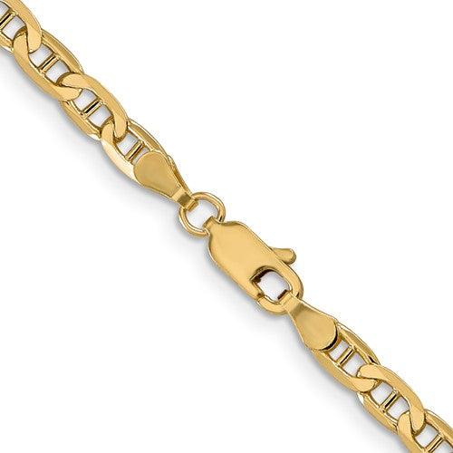 Gold 3.75mm Concave Anchor Chain - Seattle Gold Grillz