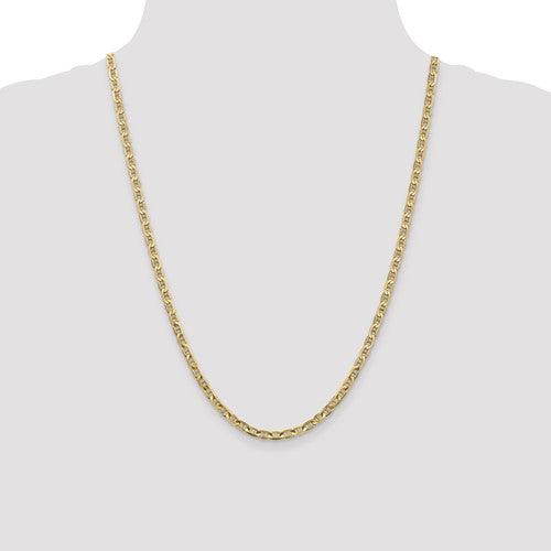 Gold 3.75mm Concave Anchor Chain - Seattle Gold Grillz