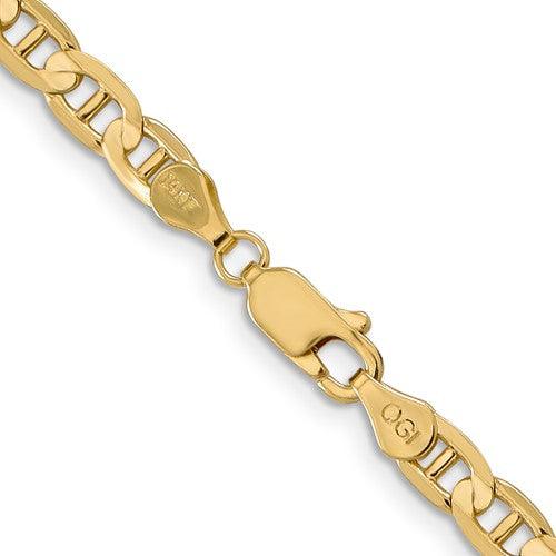Gold 4.5mm Concave Anchor Chain - Seattle Gold Grillz