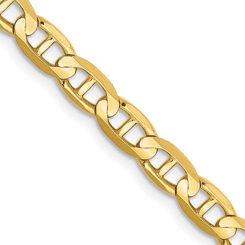 Gold 4.5mm Concave Anchor Chain - Seattle Gold Grillz