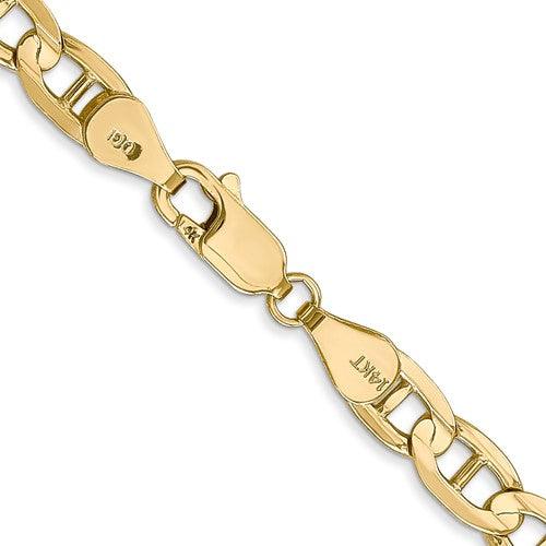 Gold 5.25mm Concave Anchor Chain - Seattle Gold Grillz