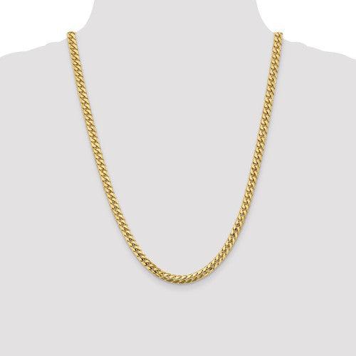 Gold 5.5mm Solid Miami Cuban Link Chain - Seattle Gold Grillz