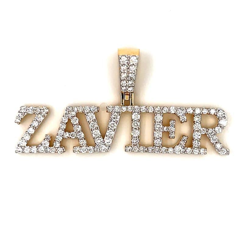 Gold 6 Letter Diamond Nameplate Pendant - Seattle Gold Grillz