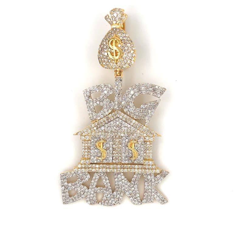 Gold Diamond Big Bank Pendant - Seattle Gold Grillz