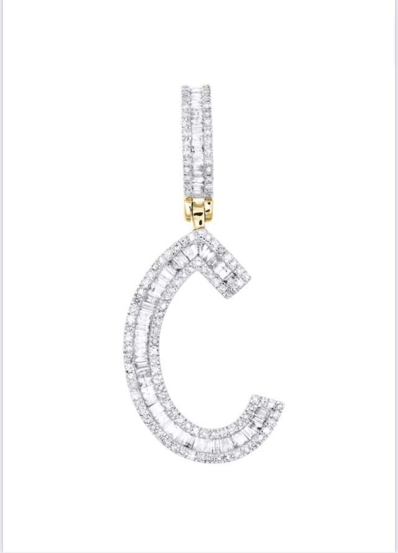 Gold Diamond Letter C Pendant - Seattle Gold Grillz