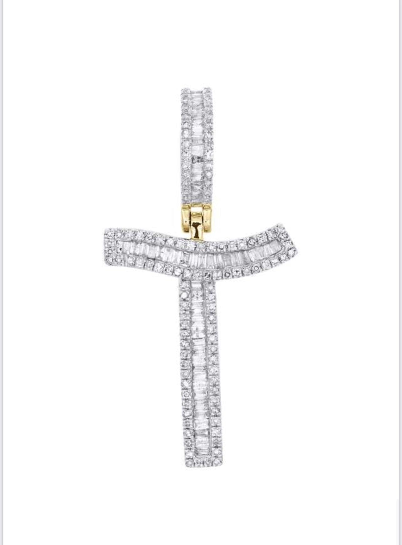 Gold Diamond Letter T Pendant - Seattle Gold Grillz