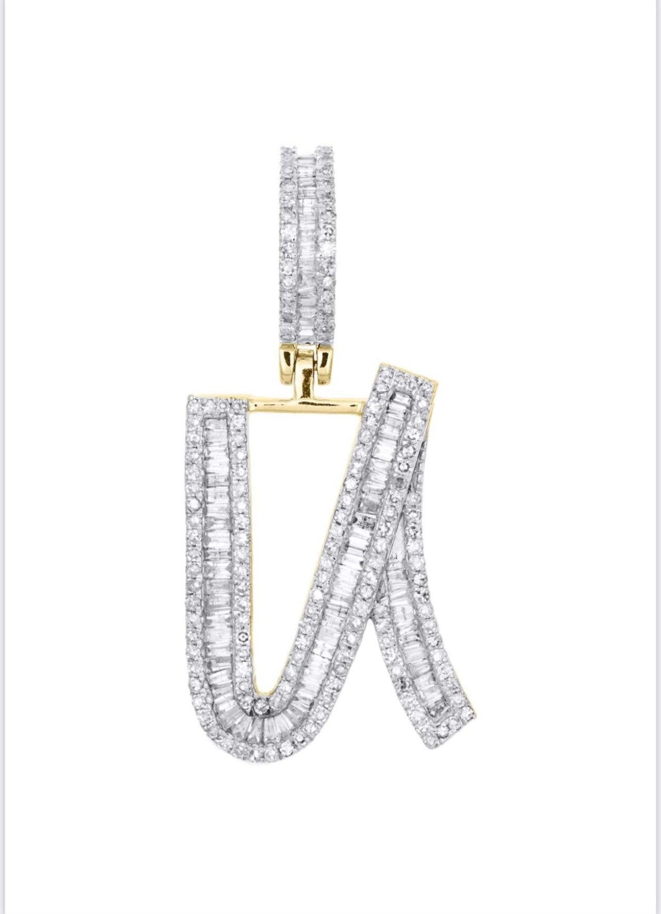 Gold Diamond Letter U Pendant - Seattle Gold Grillz