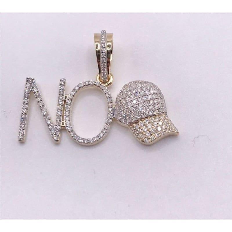 Gold No Cap Diamond Pendant - Seattle Gold Grillz