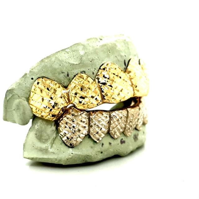 12pc Two Tone Trillion Cut Grillz