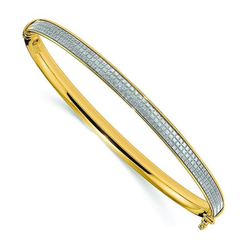 Leslie's 14k Glimmer Polished Bangle - Seattle Gold Grillz