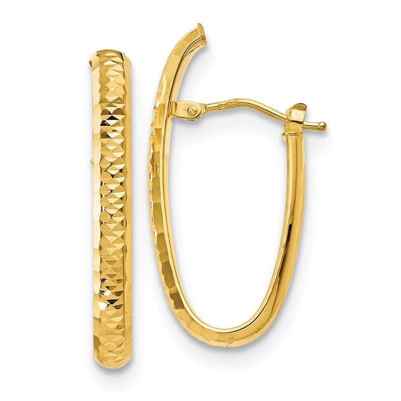 Leslie's 14K Polished & D-C Earrings - Seattle Gold Grillz