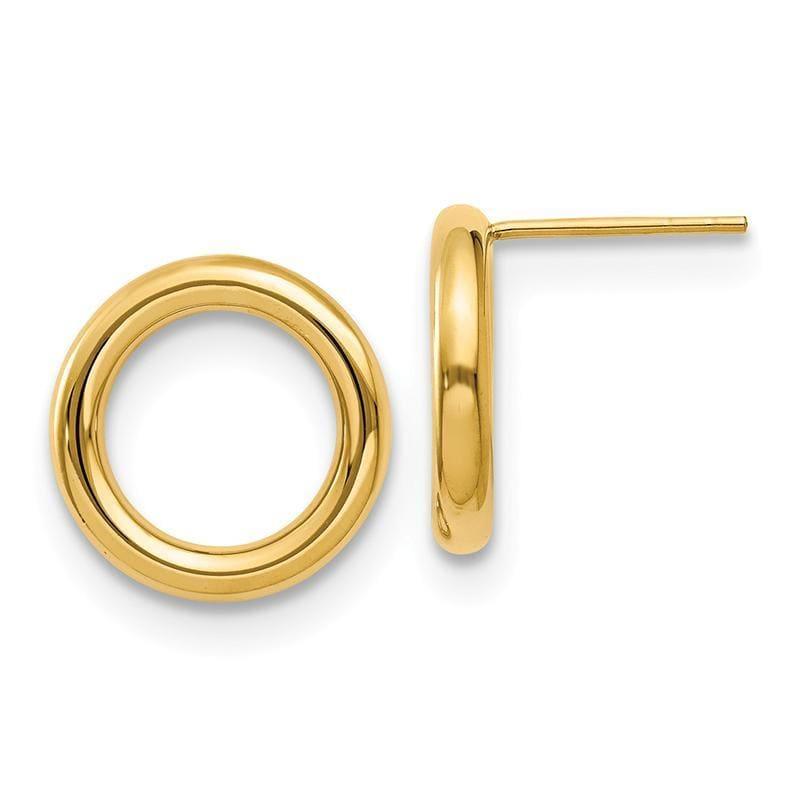 Leslie's 14K Polished Circle Post Earrings - Seattle Gold Grillz