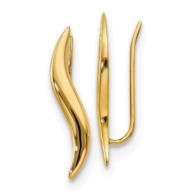 Leslie's 14K Polished Ear Climber Earrings - Seattle Gold Grillz