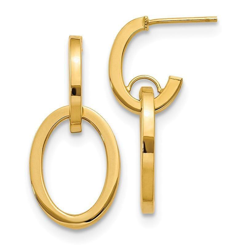 Leslie's 14K Polished Fancy Dangle Earrings - Seattle Gold Grillz