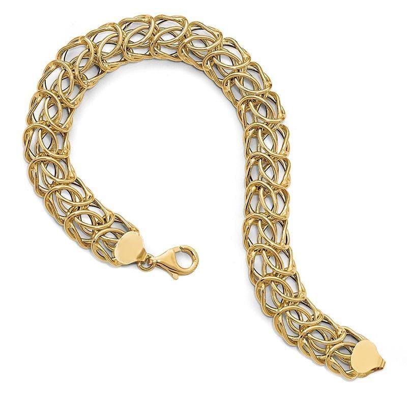 Leslie's 14k Polished Fancy Link Bracelet - Seattle Gold Grillz