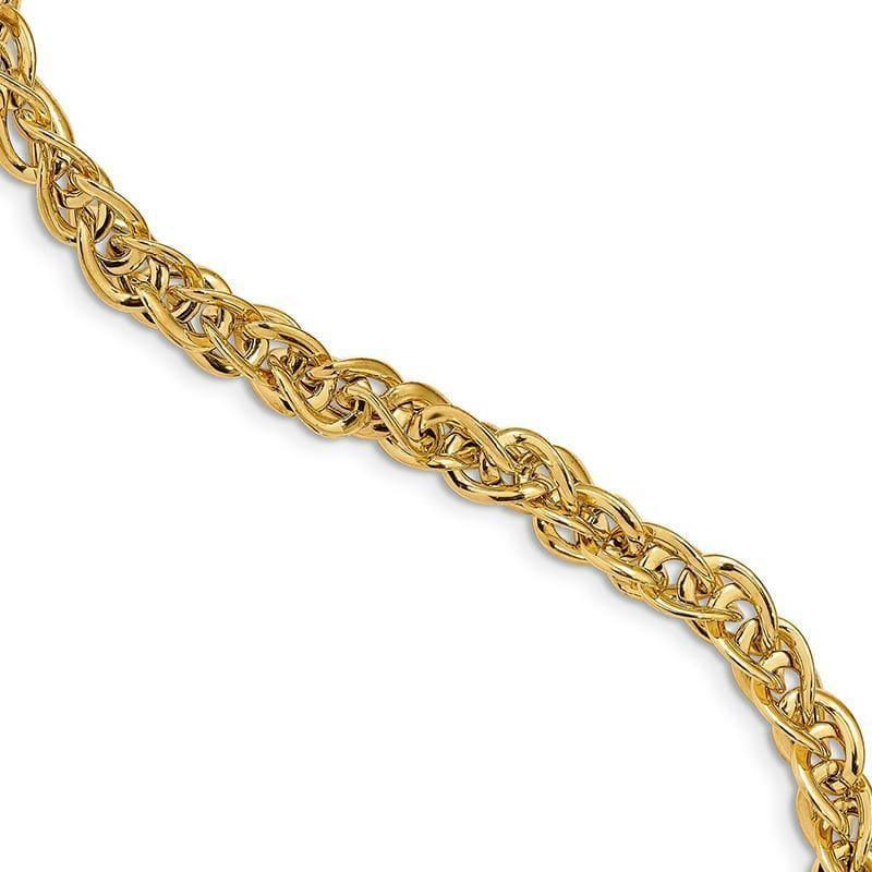 Leslie's 14K Polished Fancy Link Bracelet - Seattle Gold Grillz