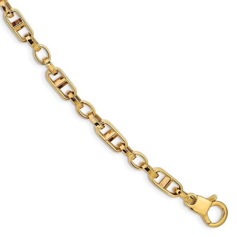 Leslie's 14K Polished Fancy Link Bracelet - Seattle Gold Grillz