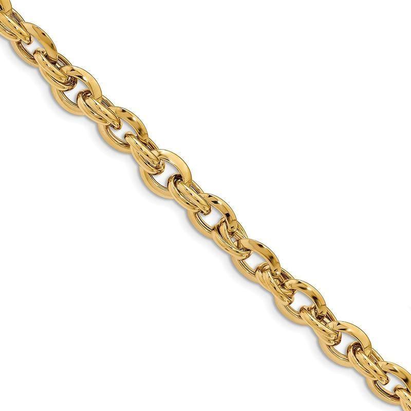 Leslie's 14K Polished Fancy Link Bracelet - Seattle Gold Grillz