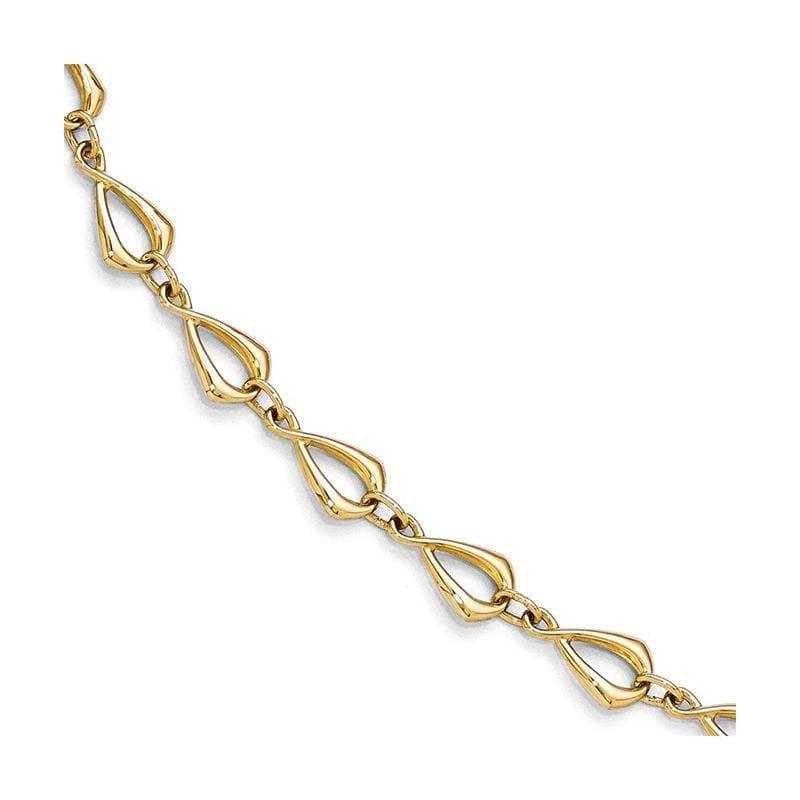 Leslie's 14k Polished Fancy Link Bracelet - Seattle Gold Grillz