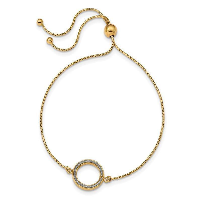 Leslie's 14K Polished Glimmer Infused Fancy Adjustable Bracelet - Seattle Gold Grillz