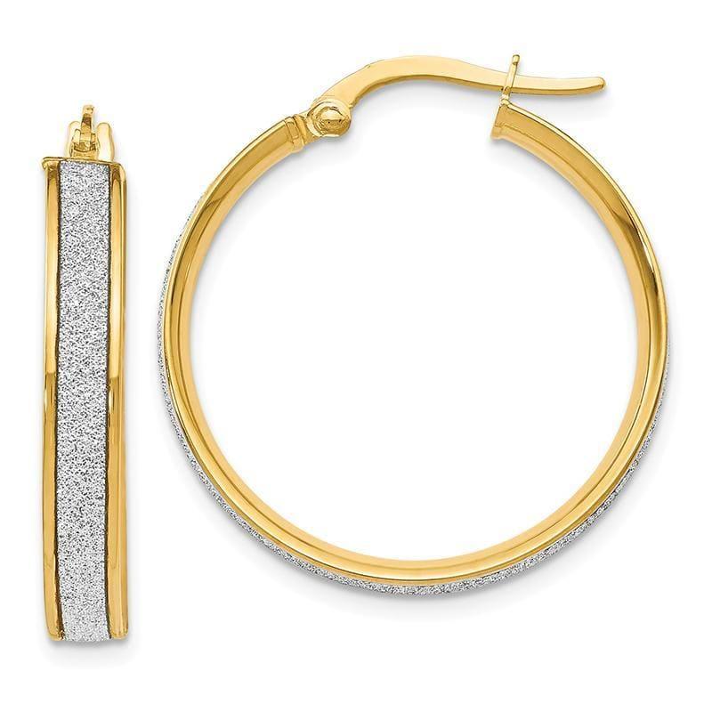 Leslie's 14k Polished Glimmer Infused Hoop Earrings - Seattle Gold Grillz