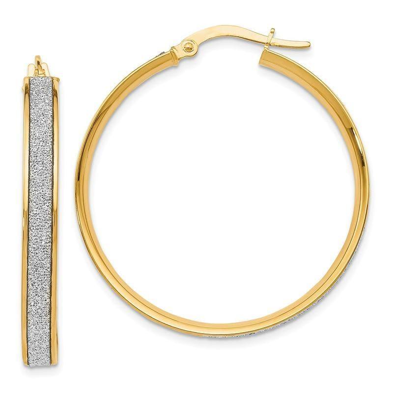 Leslie's 14k Polished Glimmer Infused Hoop Earrings - Seattle Gold Grillz