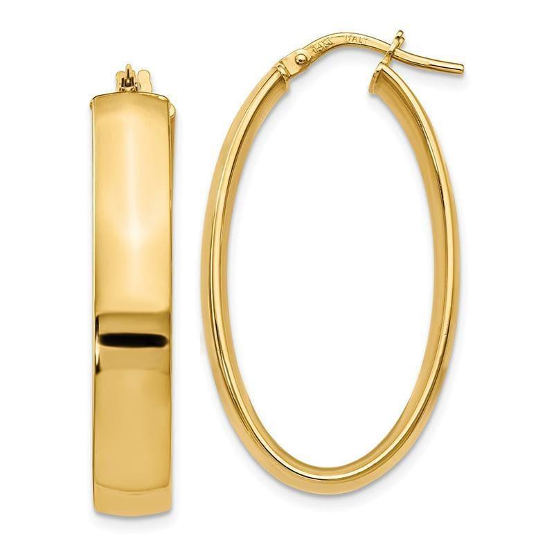 Leslie's 14k Polished Oval Hoop Earrings - Seattle Gold Grillz