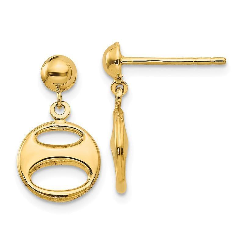 Leslie's 14k Polished Post Dangle Earrings - Seattle Gold Grillz