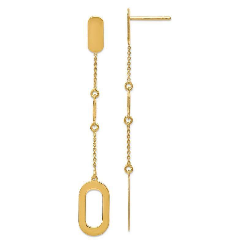 Leslie's 14k Polished Post Dangle Earrings - Seattle Gold Grillz