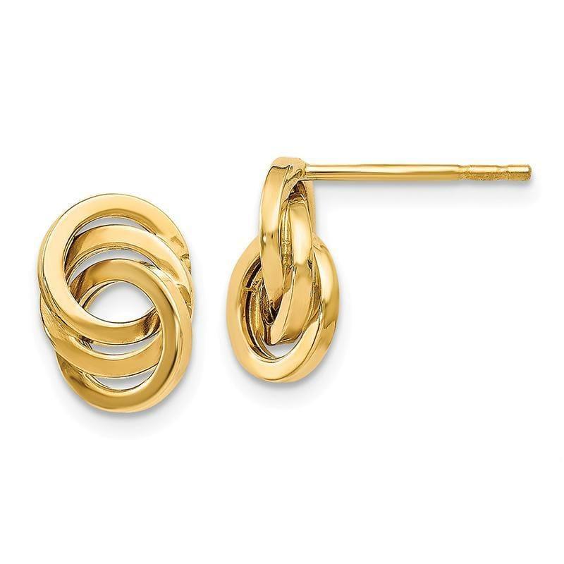 Leslie's 14k Polished Post Earrings - Seattle Gold Grillz