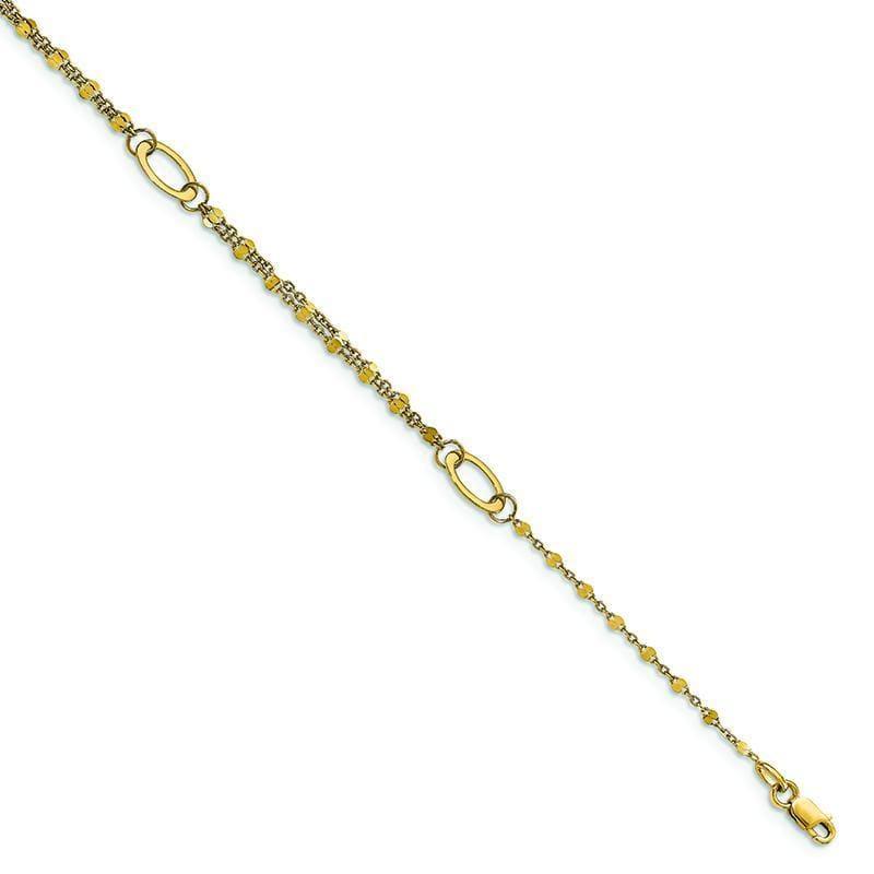 Leslie's 14k Polished with 1in ext. Anklet - Seattle Gold Grillz